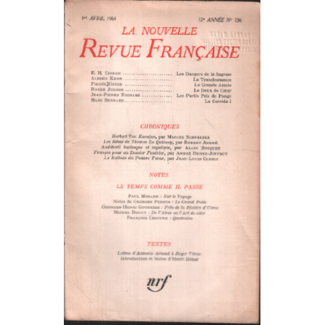 La nouvelle revue litteraire n° 136