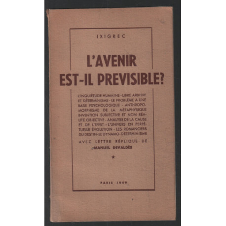 L'avenir est il prévisible ? (1949)