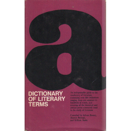 A dictionary of literary terms