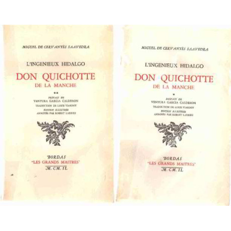 L'ingenieux hidalgo don quichotte de la manche/ 2 tomes /2