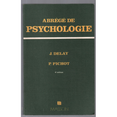 Abrégé de psychologie (3e édition)