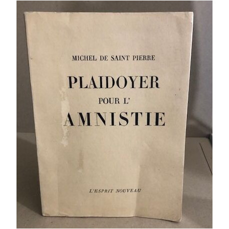 Plaidoyer pour l'amnistie