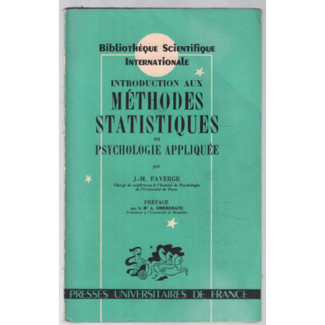 Introduction aux méthodes statistiques en psychologie appliquée