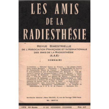 Les amis de la radiesthesie n° 242