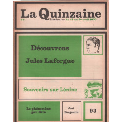 La quinzaine litteraire n° 93 / découvrons jules laforgue