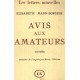 Avis aux amateurs