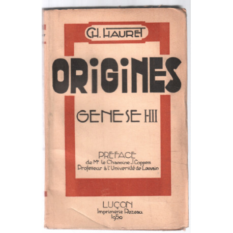 Origines genese I-III