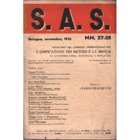 S.A.S. n°27-28 / l'unificazione dei metodi e la sintesi in...