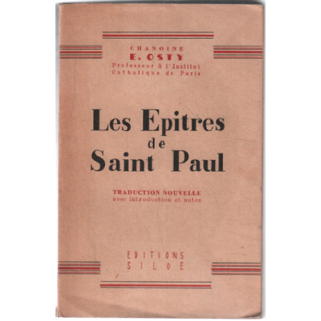 Les épitres de saint paul (avec sa carte dépliante)