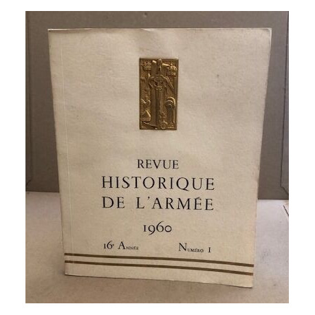 Revue historique de l'armée 1960 / numero 2