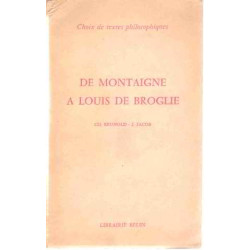 De montaigne a louis de broglie