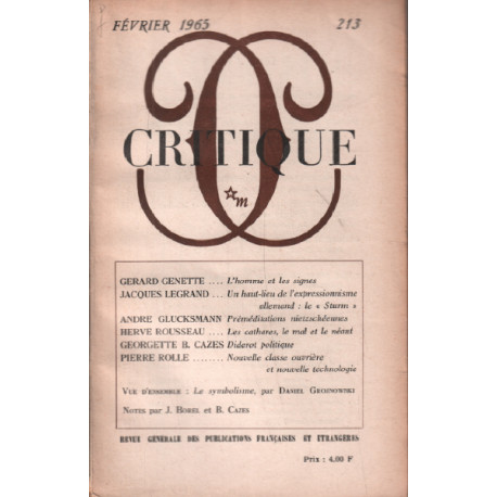 Revue critique n° 213