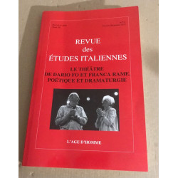 Revue des études italiennes n° 56 / le théatre de dario fo et...