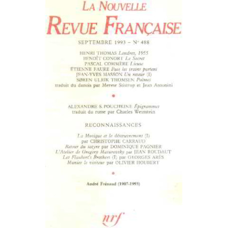 La nouvelle revue francaise n°6 / EO numerotée sur velin ( n° 6 )