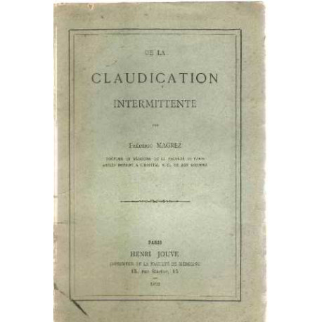 De la claudication intermittente