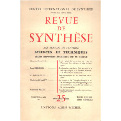 Revue de synthese n° 25