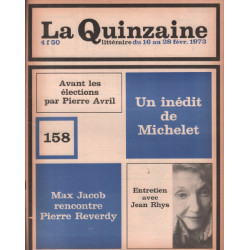 La quinzaine litteraire n° 158 / max jacob rencontre pierre reverdy