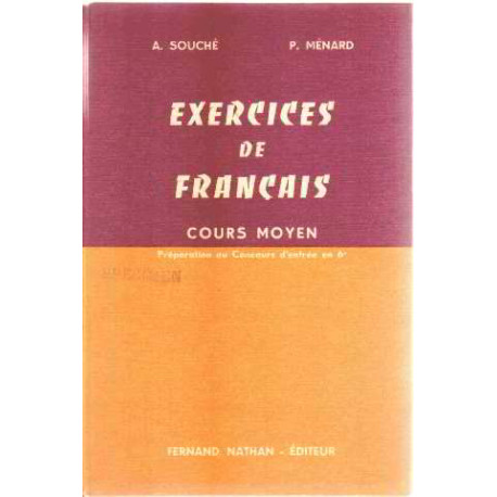 Exercices de français/ cours moyen