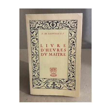 Livre d'heures du maitre