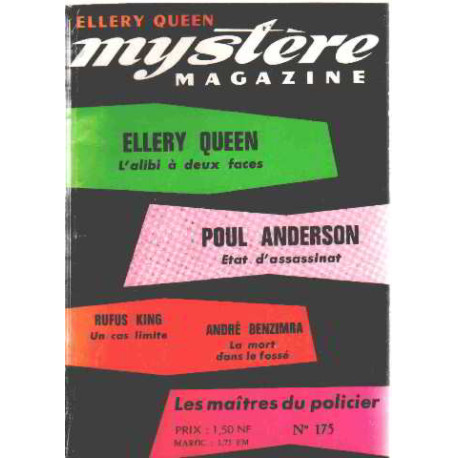 Revue ellery queen magazine n° 175