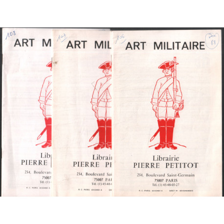 Art militaire n° 106 , 107 , 108