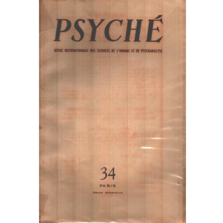 Revue psyché n° 34