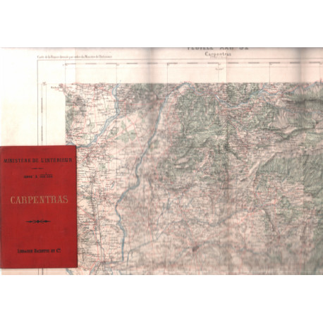 Carpentras : carte à 1/100.000 (tirage de 1887)