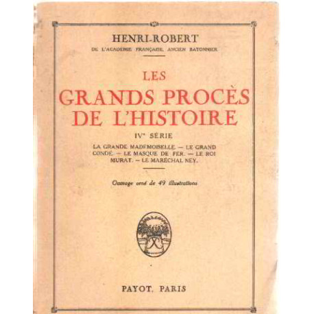 Les grands proces de l'histoire / IV° serie