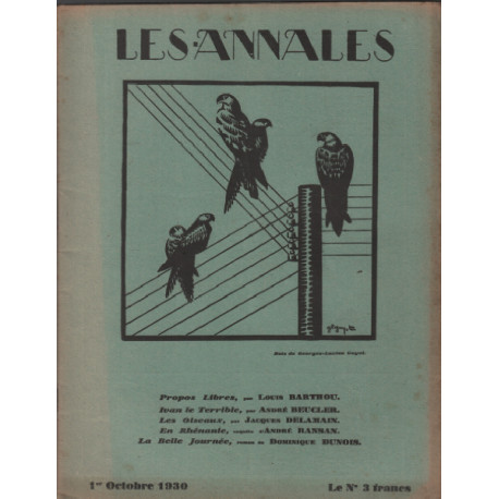 Les annales politiques et litteraires / 1 OCTOBRE 1930