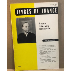 Livres de France Revue littéraire mensuelle/ mars 1959/ numero...