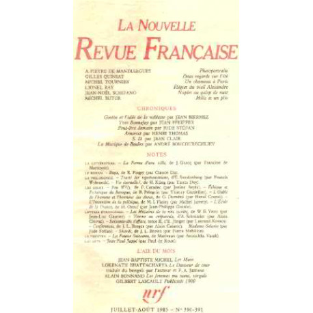 La nouvelle revue francaise n° 390-391 / EO numerotée sur velin (...