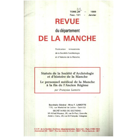 Revue du departement de la manche / tome 31 / fascicule 121 / le...