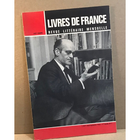 Livres de France Revue littéraire mensuelle/aout-septembre 1966 /...