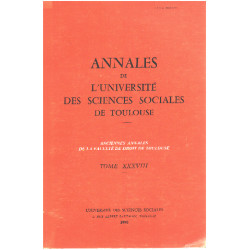 Annales de l'université des sciences sociales de toulouse / tome...