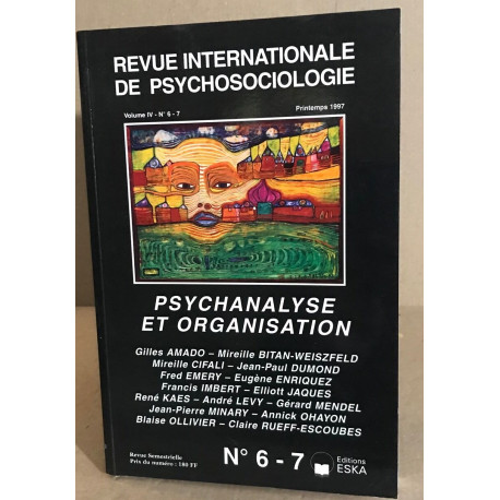 Psychanalyse et organisation