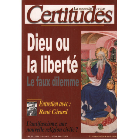 Le nouvelle revue certitude n° 9 / dieu ou la liberté