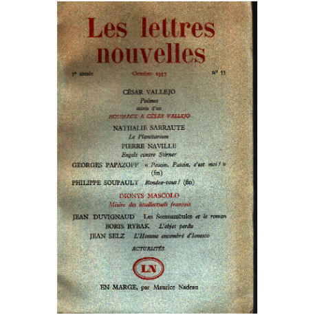 Les lettres nouvelles n° 53