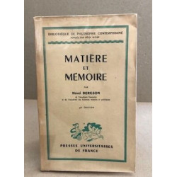 Matiere et mémoire