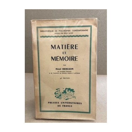 Matiere et mémoire