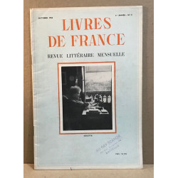 Livres de France Revue littéraire mensuelle/ octobre 1954/ numero...