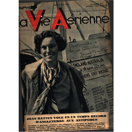 La vie aerienne n° 54 / joan batten vole en un temps record...