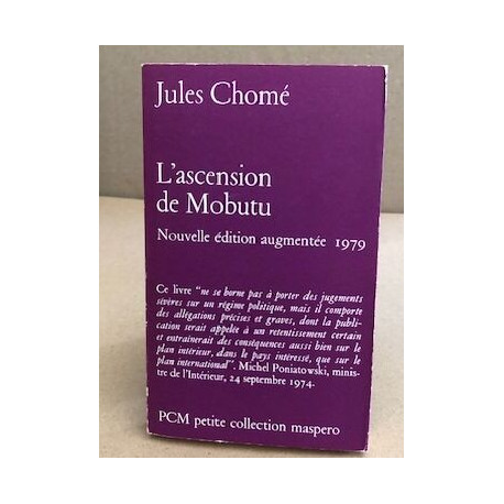 L'ascension de mobutu : du sergent desire joseph au general sese...