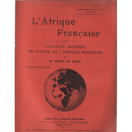 Bulletin mensuel du comité de l'afrique française et du comité du...