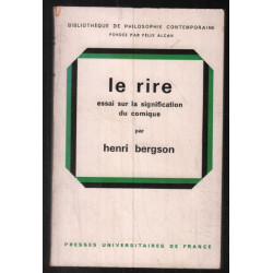 Le rire : essai sur la signification du comique