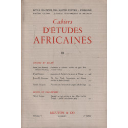 Cahiers d'études africaines n° 18/ person yves : l'aventure de...