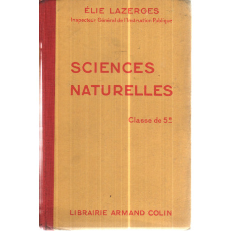 Sciences naturelles classe de 5e