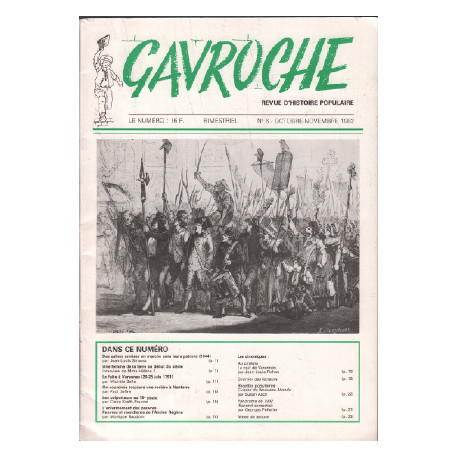 Revue d'histoire populaire / gavroche n° 6