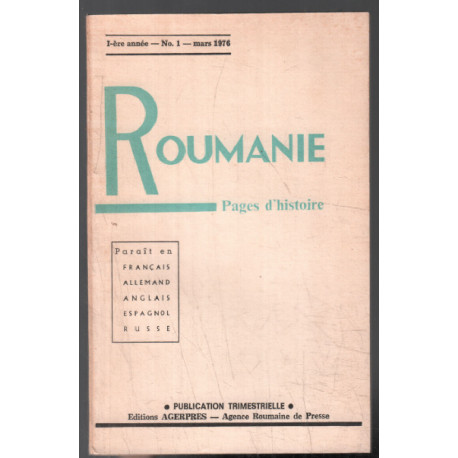 ROUMANIE : pages d'histoire