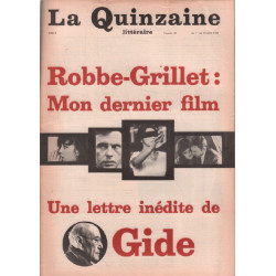 La quinzaine littéraire n° 48 / robbe-grillet : mon dernier film /...