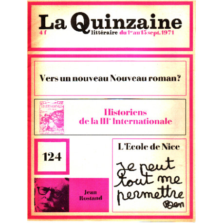 La quinzaine litteraire n° 124 / historiens de la III° internationale